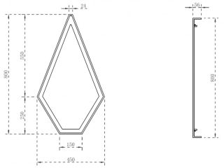 Зеркало с подсветкой ABBER Stein AS6611BR 45см коричневый